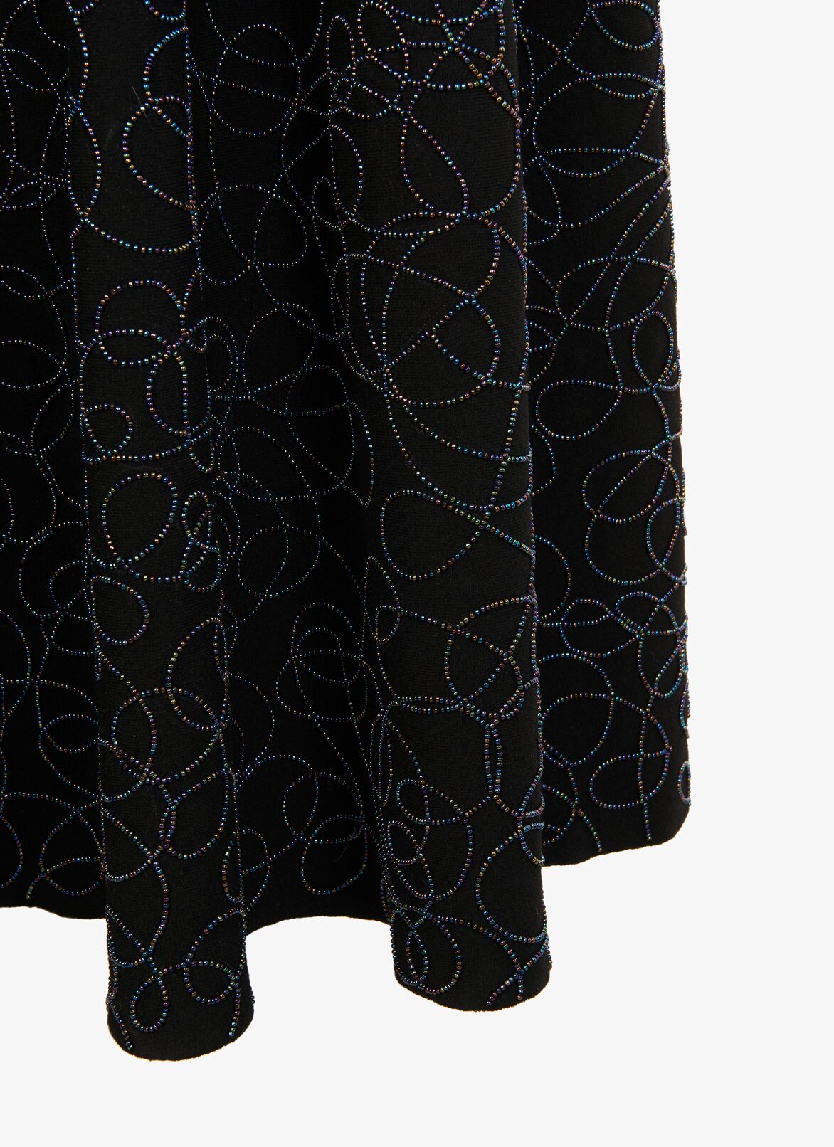 EMBROIDERED SLEEVELESS DRESS RAINBOW LAINE BRODE BLACK ALAÏA BLACK  EMBROIDERED SLEEVELESS DRESS RAINBOW LAINE BRODE BLACK